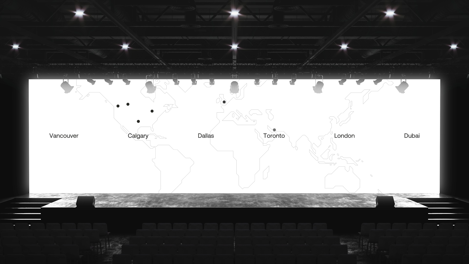 Matthews Digital Board Map at Conference